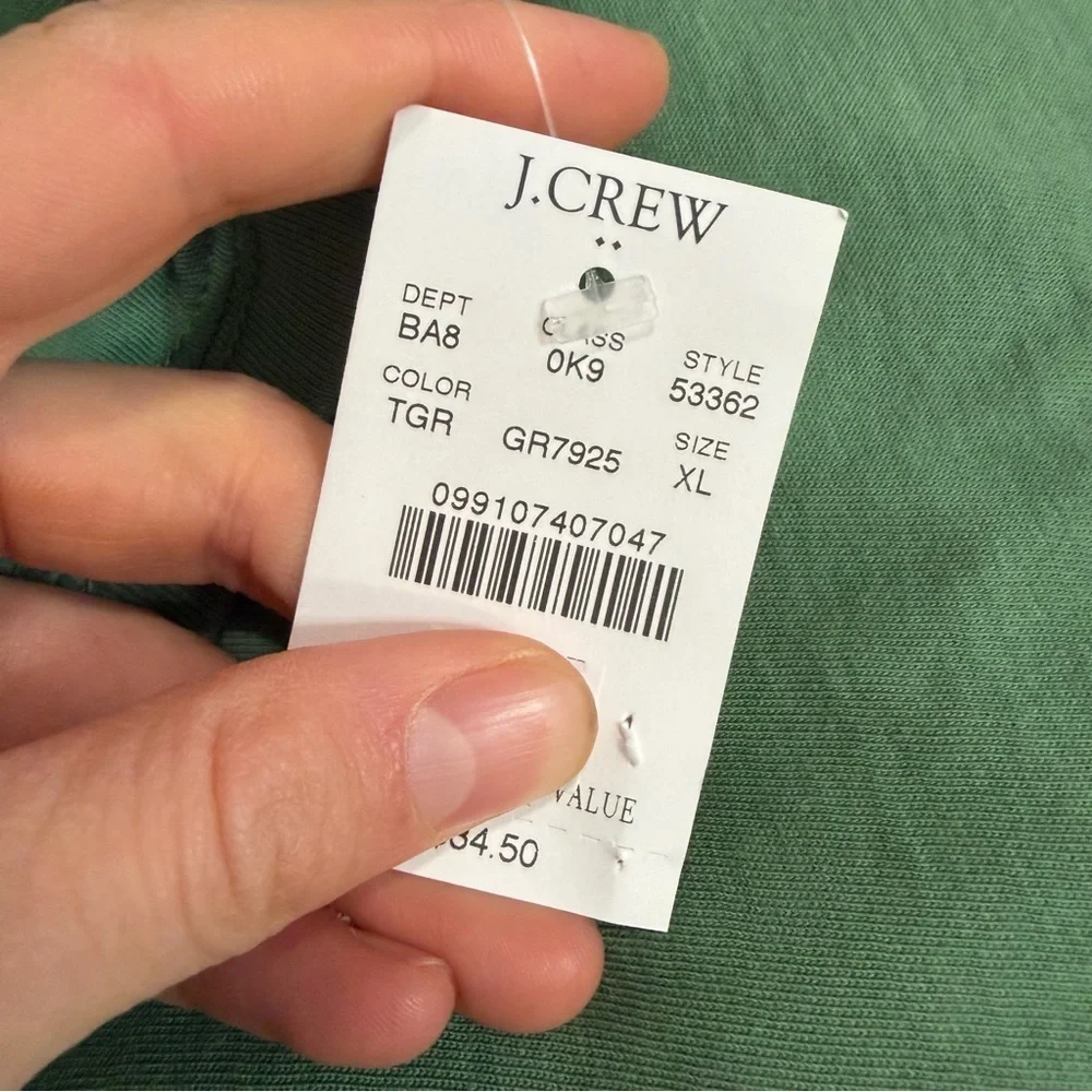 J crew green Cotton washed jersey tee